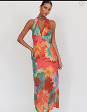 Load image into Gallery viewer, Tropical Lined Halter Dress
