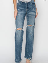 Load image into Gallery viewer, Risen Wide Leg Paint Splattered Jeans
