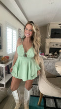 Load image into Gallery viewer, Sage lace romper
