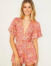 Load image into Gallery viewer, Floral V-neck Romper
