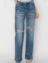 Load image into Gallery viewer, Risen Wide Leg Paint Splattered Jeans
