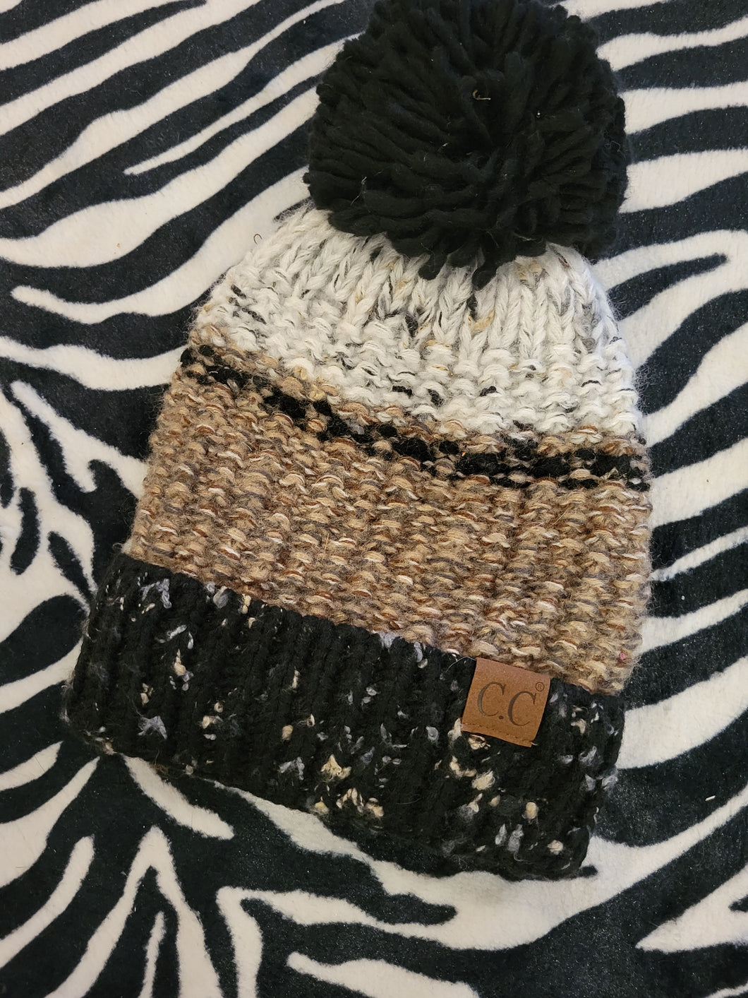 Womens Knitted CC Beanie