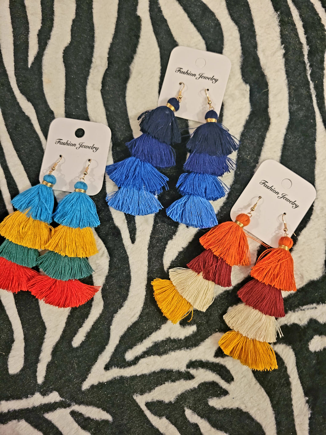 Multicolor Tassle Earrings